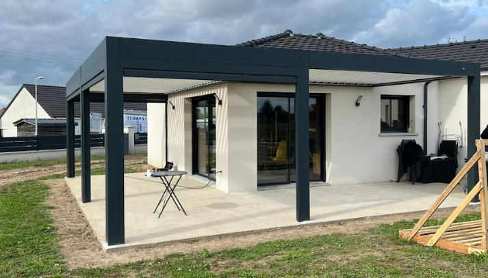 Réalisation d'une pergola bioclimatique