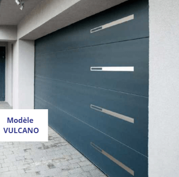 porte de garage sectionnelle motorisée modèle vulcano